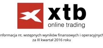 xtb wyniki - Zyski XTB spadły o 92% w 3Q 2016 (R/R)
