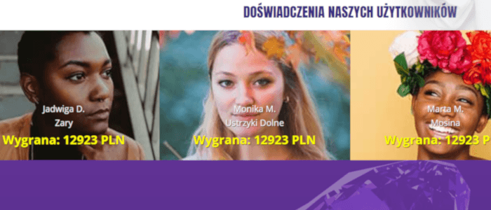 Jadwiga D. z Żar wygrała 12 tysięcy - zachęca reklama opatrzona zdjęciem.