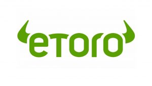 logo brokera etoro, który zamierza dać klientom kartę debetową
