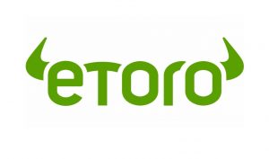 logo brokera etoro, który zamierza dać klientom kartę debetową